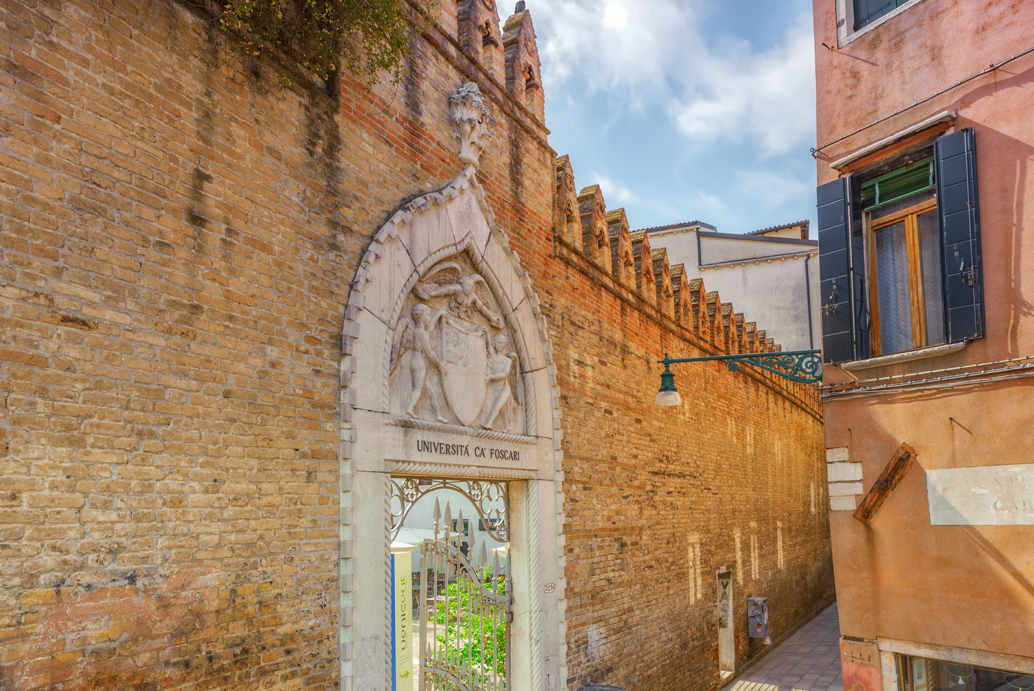 Entrance in Ca' Foscari University of Venice  is a public university in Venice, Italy, it is usually known simply as Universita Ca' Foscari.